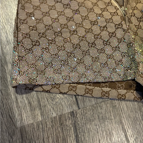 Gucci Beige Monogram High Waist Shorts - Picture 10 of 11